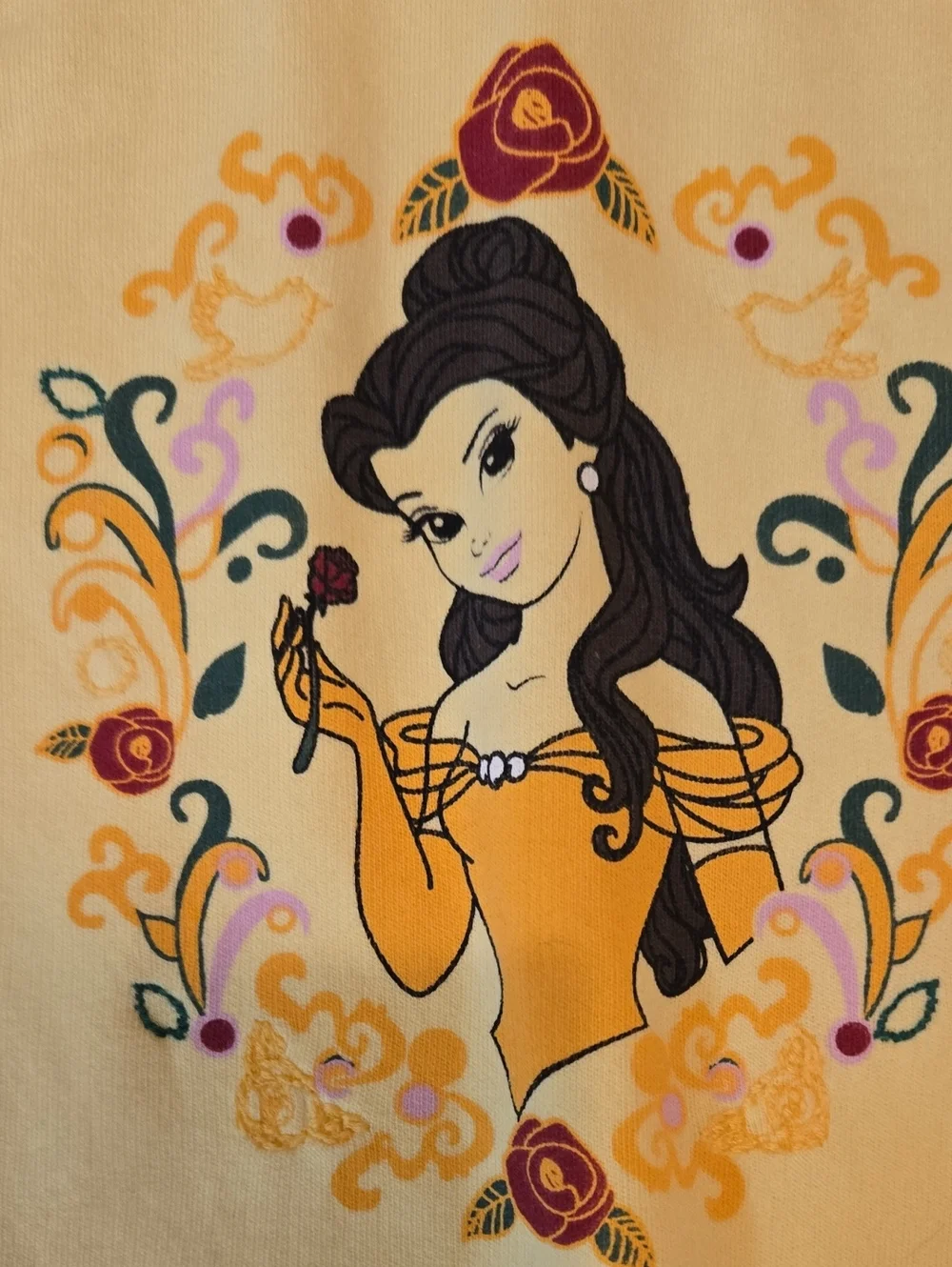 Hanna Andersson Disney Yellow Princess Sweatshirt And Tulle Skirt